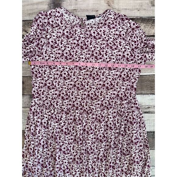 GAP Three-Quarter Sleeve Floral Flounce Midi Dress | S - Picture 3 of 6